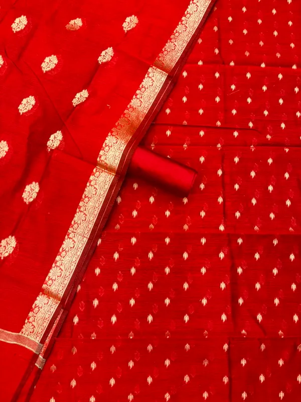 Maroon_Banarasi_Unstitched_Suit_Fabric_|_Cotton_Silk_Dress_Material_with_Zari_Weaving