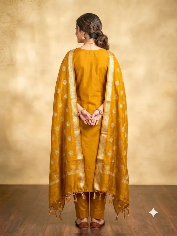Mustard_Banarasi_Unstitched_Suit_Fabric_|_Cotton_Silk_Dress_Material_with_Zari_Weaving