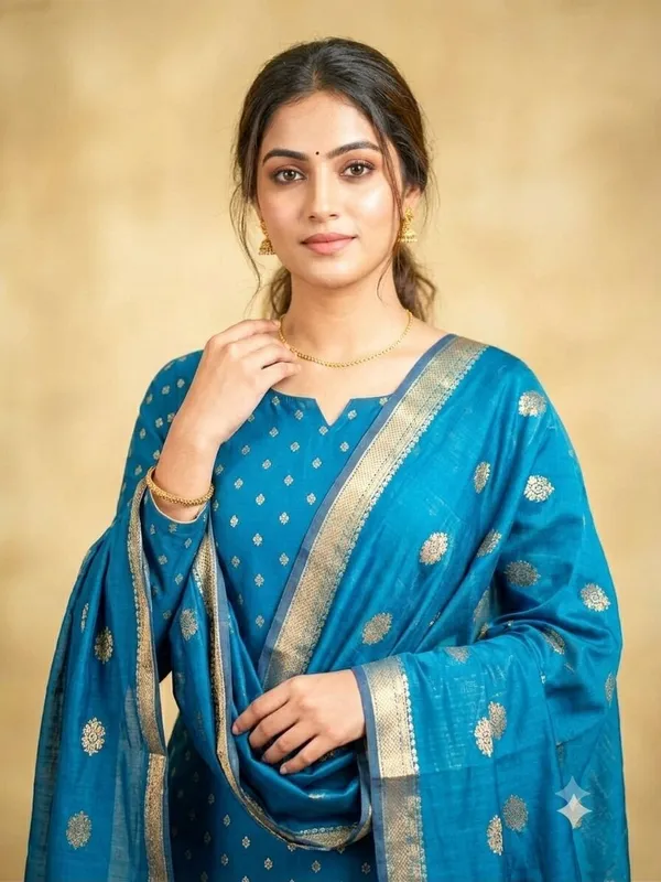 Peacock_Blue_Unstitched_Suit_Fabric_|_Cotton_Silk_Dress_Material_with_Zari_Weaving