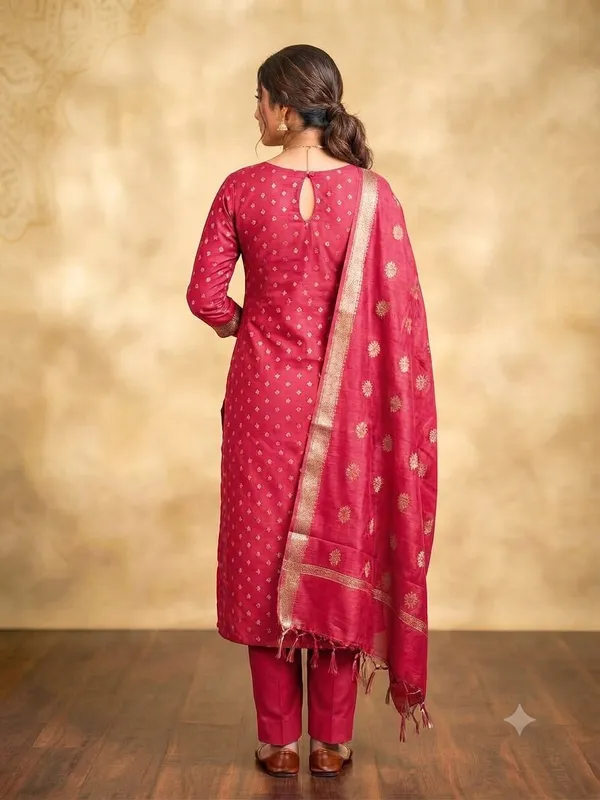 Magenta_Banarasi_Unstitched_Suit_Fabric_|_Cotton_Silk_Dress_Material_with_Zari_Weaving