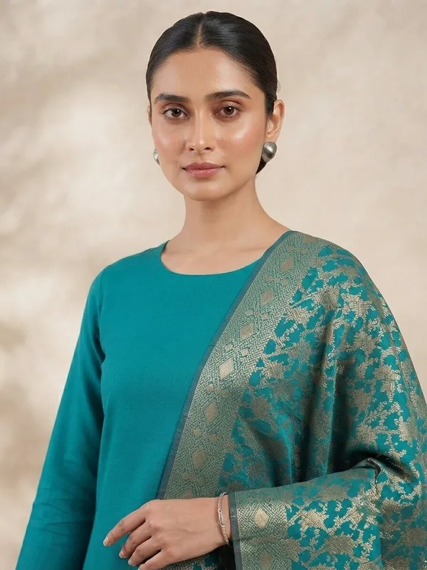 Sea_Green_Banarasi_Unstitched_Suit_Fabric_|_Cotton_Silk_Dress_Material_with_Zari_Weaving