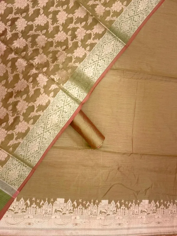 Mehendi_Banarasi_Unstitched_Suit_Fabric_|_Cotton_Silk_Dress_Material_with_Zari_Weaving