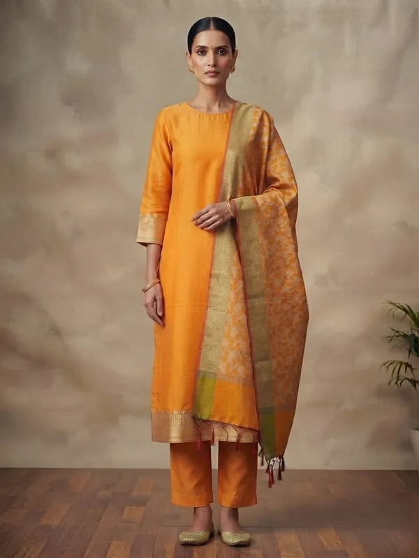 Mustard_Banarasi_Unstitched_Suit_Fabric_|_Cotton_Silk_Dress_Material_with_Zari_Weaving