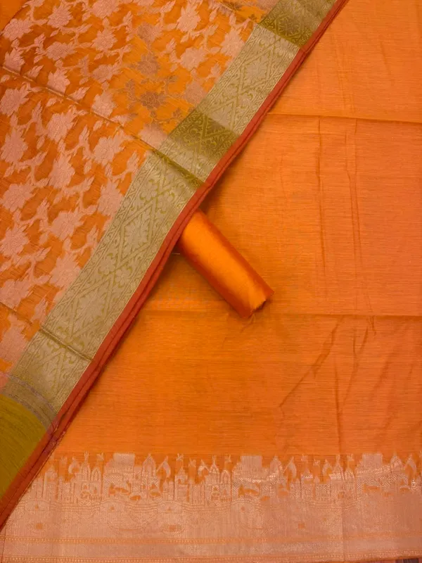 Mustard_Banarasi_Unstitched_Suit_Fabric_|_Cotton_Silk_Dress_Material_with_Zari_Weaving