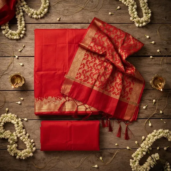Red_Banarasi_Unstitched_Suit_Fabric_|_Cotton_Silk_Dress_Material_with_Zari_Weaving