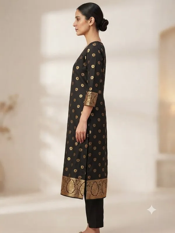 Black_Banarasi_Unstitched_Suit_Fabric_|_Cotton_Silk_Dress_Material_with_Zari_Weaving