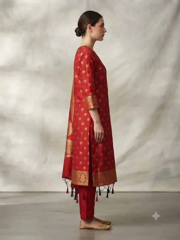 Maroon_Banarasi_Unstitched_Suit_Fabric_|_Cotton_Silk_Dress_Material_with_Zari_Weaving