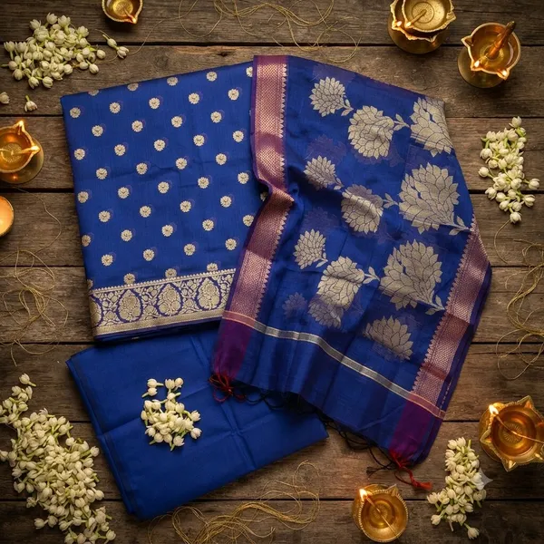 Royal_Blue_Unstitched_Suit_Fabric_|_Cotton_Silk_Dress_Material_with_Zari_Weaving