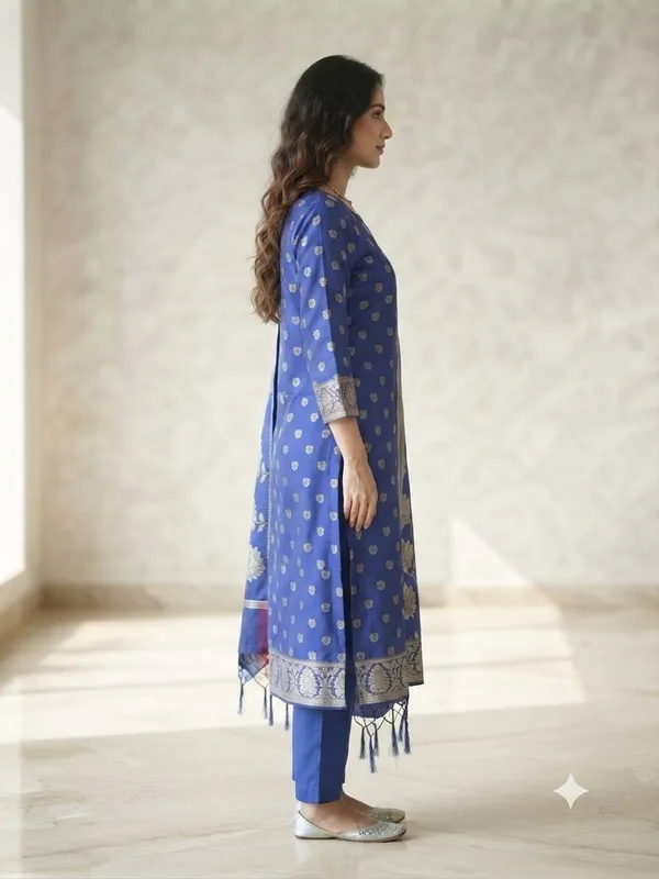 Royal_Blue_Unstitched_Suit_Fabric_|_Cotton_Silk_Dress_Material_with_Zari_Weaving