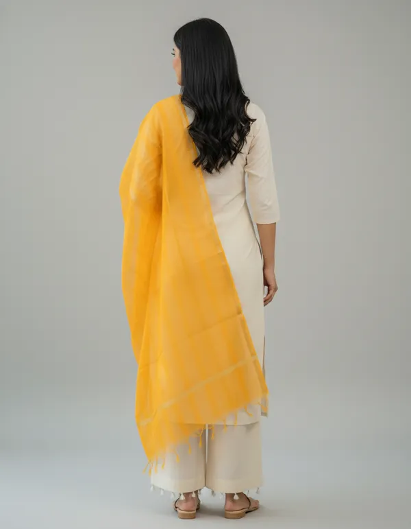 Yellow_Banarasi_Moonga_Check_Dupatta_For_Women