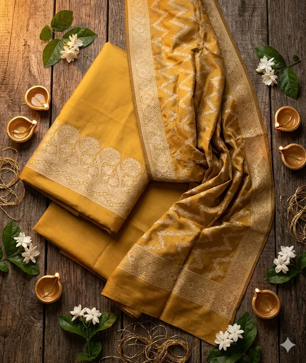 Mustard_Banarasi_Unstitched_Suit_Fabric_|_Cotton_Silk_Dress_Material_with_Zari_Weaving