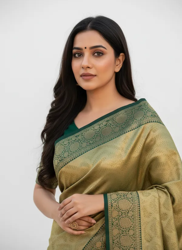 Bottel_Green_Tissue_Silk_Sarees_Online_|_Authentic_Banarasi_Collection