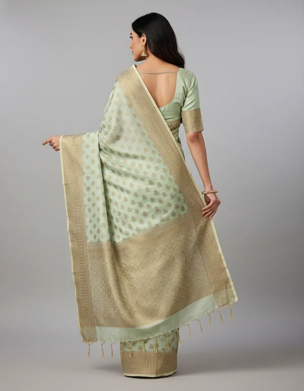 Pista_Banarasi_Kota_Silk_Zari_Weaved_Saree