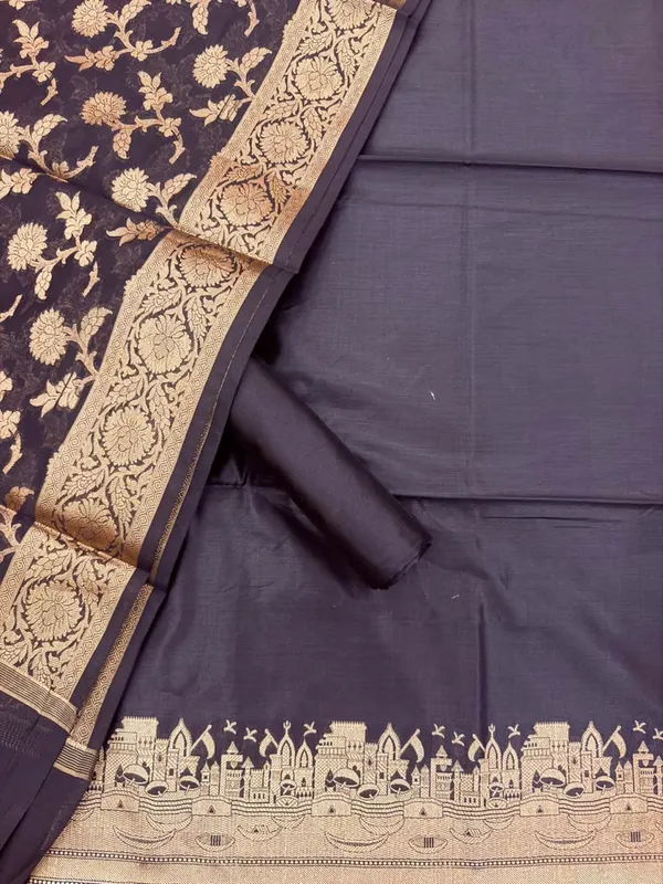 Black_Banarasi_Unstitched_Suit_Fabric_|_Cotton_Silk_Dress_Material_with_Zari_Weaving