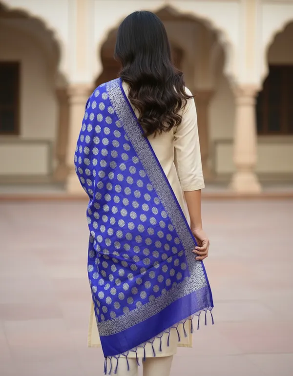 Royal_Blue_Banarasi_Cotton_Zari_Weaved_Stole