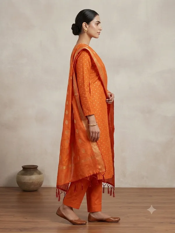 Yellow_Banarasi_Unstitched_Suit_Fabric_|_Cotton_Silk_Dress_Material_with_Zari_Weaving