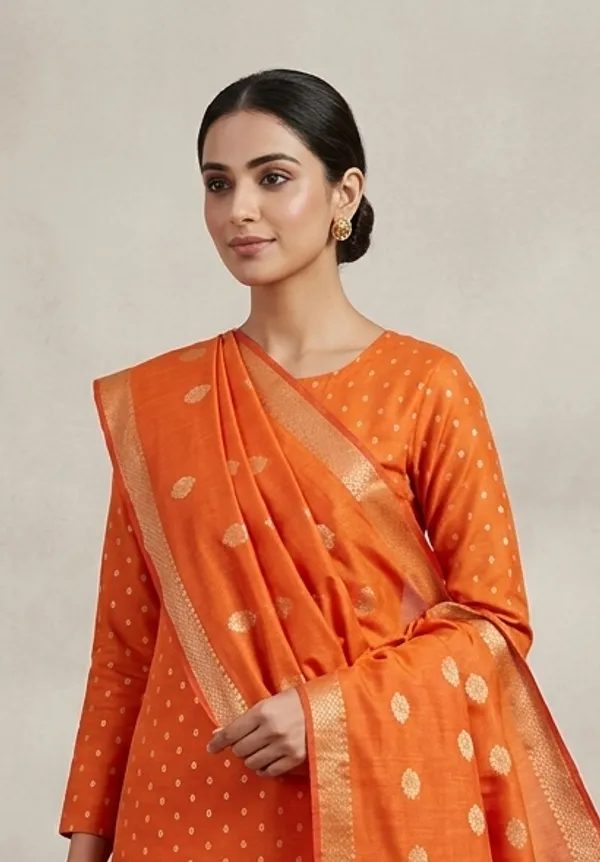 Yellow_Banarasi_Unstitched_Suit_Fabric_|_Cotton_Silk_Dress_Material_with_Zari_Weaving
