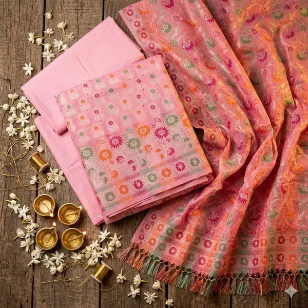Light_Pink_Unstitched_Suit_Fabric_|_Cotton_Silk_Dress_Material_with_Thread_Weaving