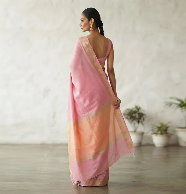 Light_Pink_Banarasi_Premium_Khadi_Silk_Saree_||_Authentic_Indian_Silk_Saree