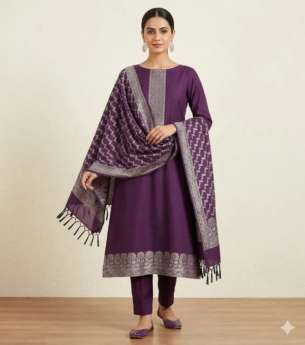 Burgundy_Banarasi_Unstitched_Suit_Fabric_|_Cotton_Silk_Dress_Material_with_Zari_Weaving