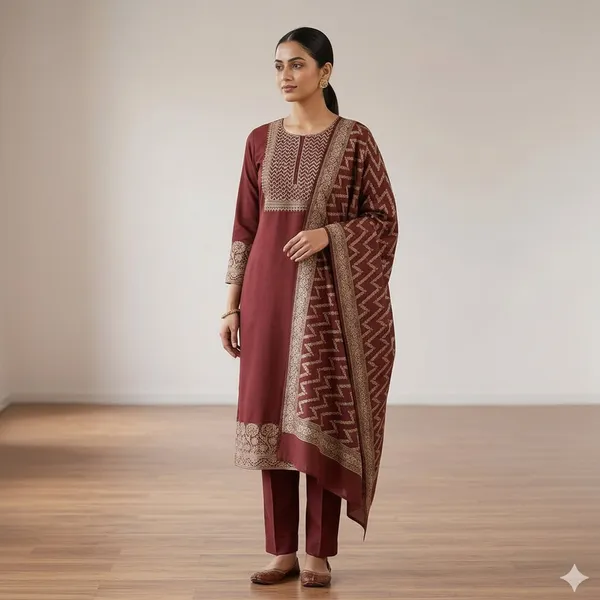 Maroon_Banarasi_Unstitched_Suit_Fabric_|_Cotton_Silk_Dress_Material_with_Zari_Weaving