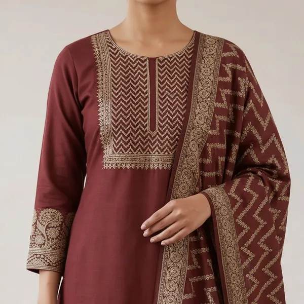 Maroon_Banarasi_Unstitched_Suit_Fabric_|_Cotton_Silk_Dress_Material_with_Zari_Weaving