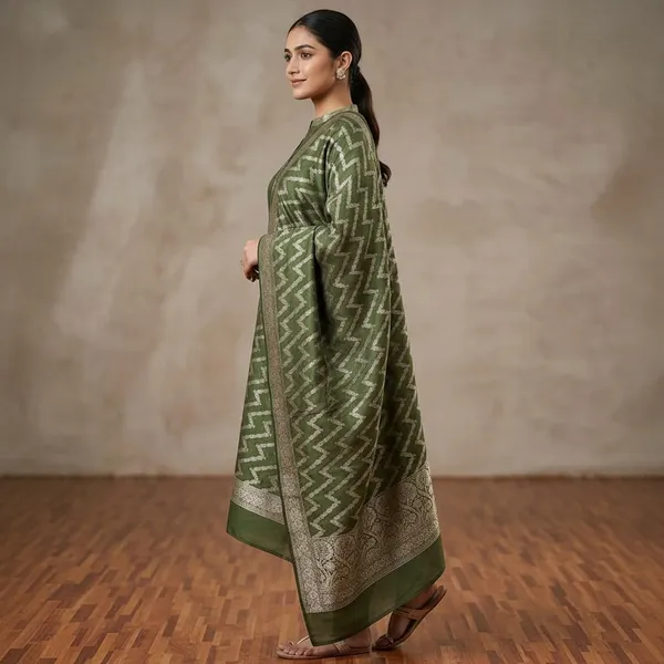 Mehndi_Banarasi_Unstitched_Suit_Fabric_|_Cotton_Silk_Dress_Material_with_Zari_Weaving