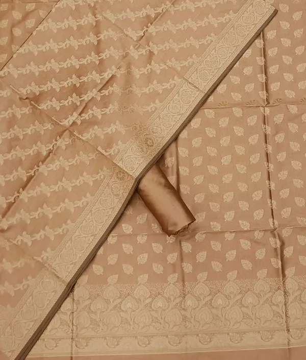 Copper_Banarasi_Unstitched_Suit_Fabric_|_Silk_Dress_Material_with_Zari_Weaving
