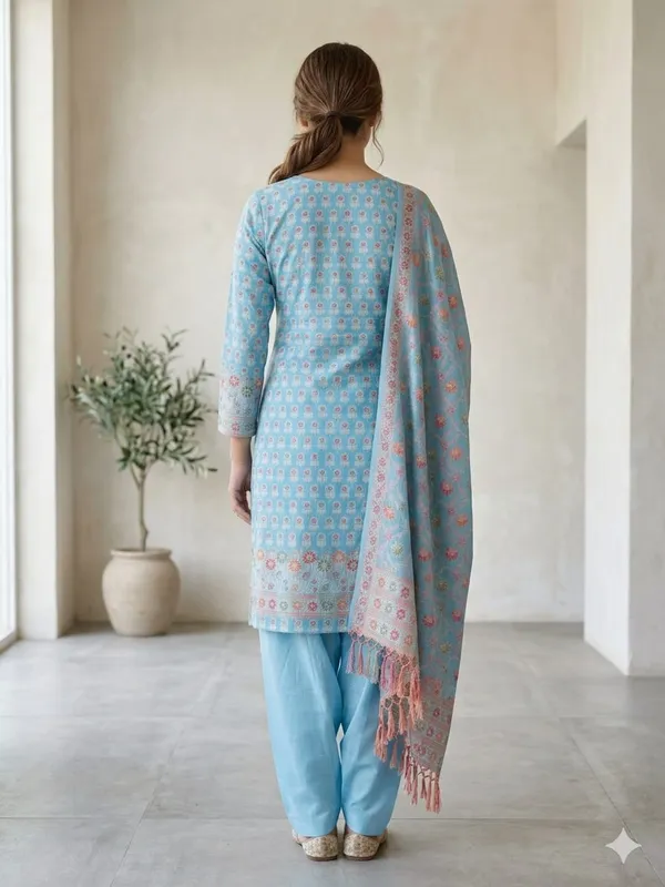 Light_Blue_Unstitched_Suit_Fabric_|_Cotton_Silk_Dress_Material_with_Thread_Weaving