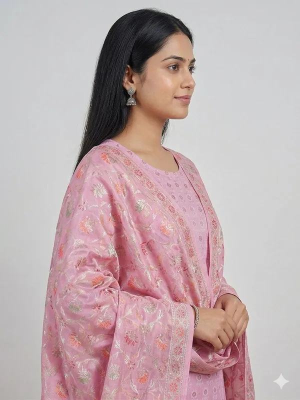 Light_Purple_Unstitched_Suit_Fabric_|_Cotton_Silk_Dress_Material_with_Thread_Weaving