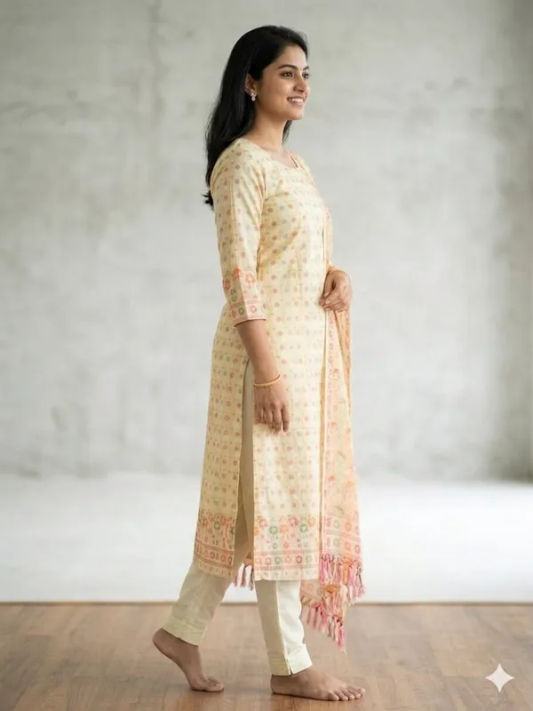 Cream_Unstitched_Suit_Fabric_|_Cotton_Silk_Dress_Material_with_Thread_Weaving
