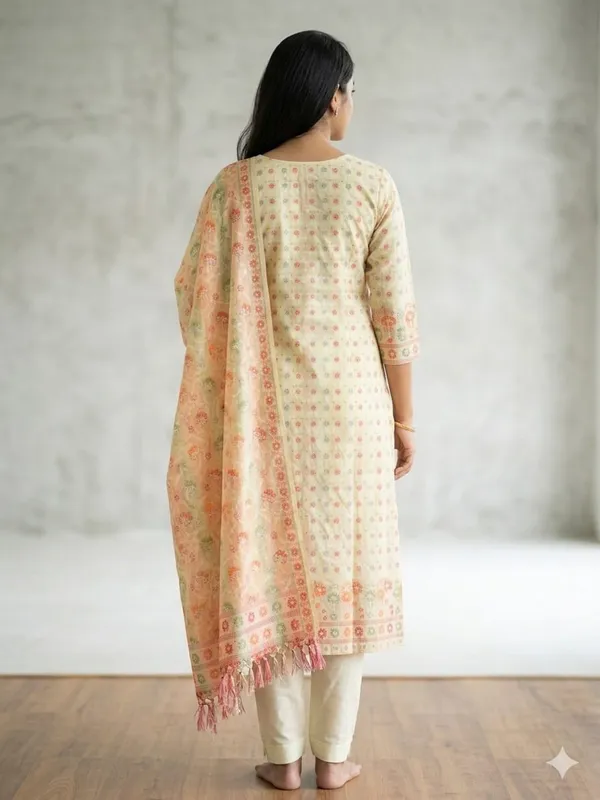 Cream_Unstitched_Suit_Fabric_|_Cotton_Silk_Dress_Material_with_Thread_Weaving
