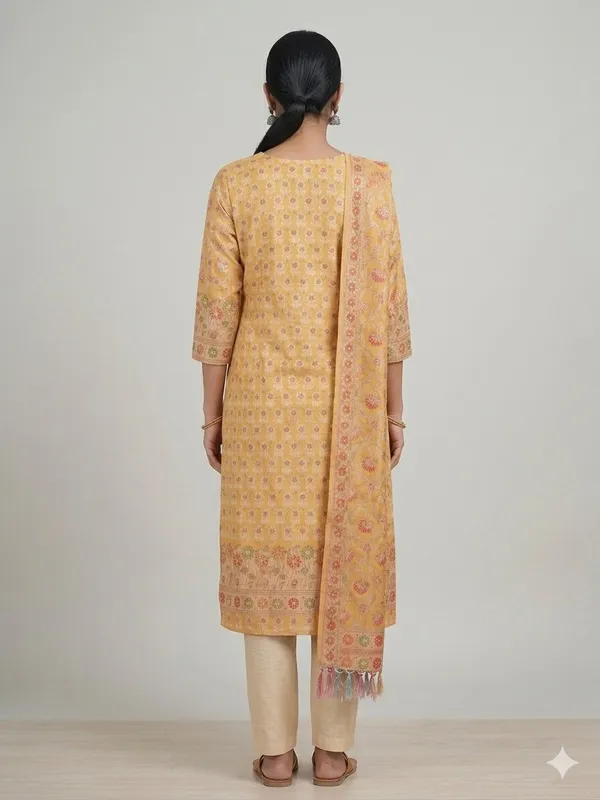 Mustard_Unstitched_Suit_Fabric_|_Cotton_Silk_Dress_Material_with_Thread_Weaving