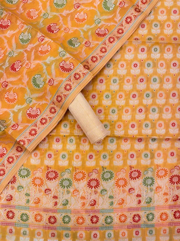 Mustard_Unstitched_Suit_Fabric_|_Cotton_Silk_Dress_Material_with_Thread_Weaving