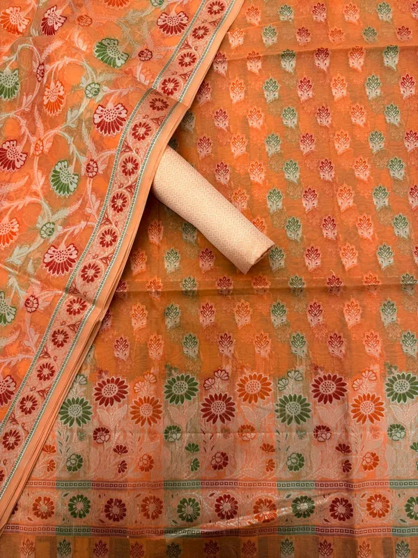 Mustard_Unstitched_Suit_Fabric_|_Cotton_Silk_Dress_Material_with_Thread_Weaving