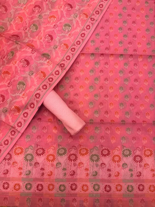 Light_Pink_Unstitched_Suit_Fabric_|_Cotton_Silk_Dress_Material_with_Thread_Weaving