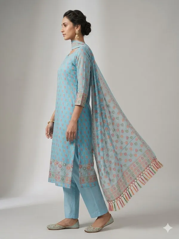 Light_Blue_Unstitched_Suit_Fabric_|_Cotton_Silk_Dress_Material_with_Thread_Weaving