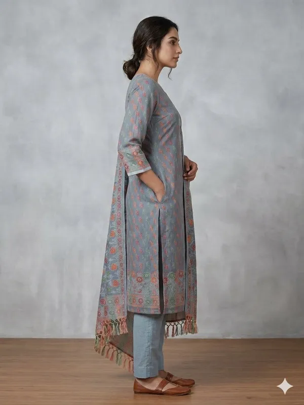 Grey_Unstitched_Suit_Fabric_|_Cotton_Silk_Dress_Material_with_Thread_Weaving