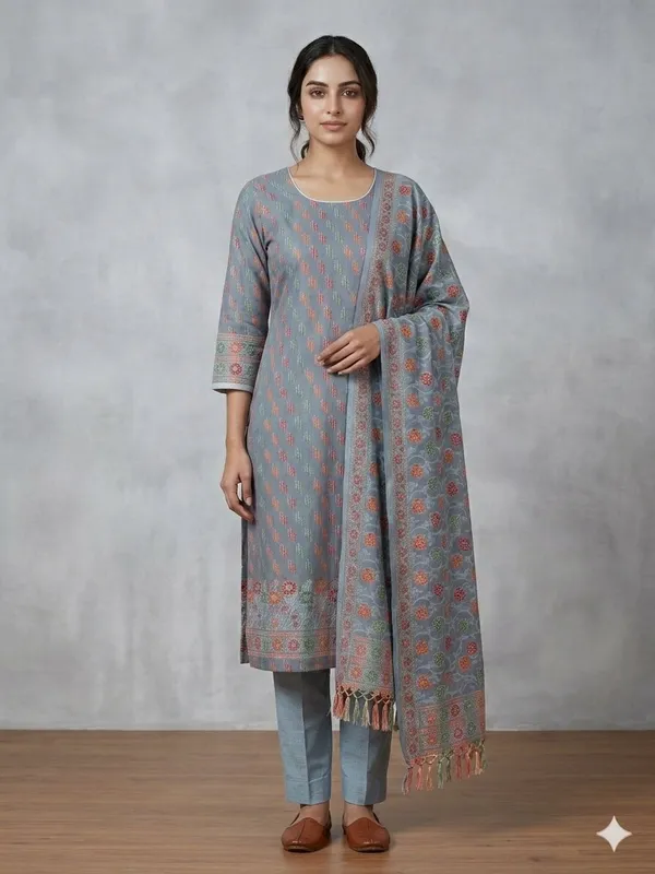 Grey_Unstitched_Suit_Fabric_|_Cotton_Silk_Dress_Material_with_Thread_Weaving