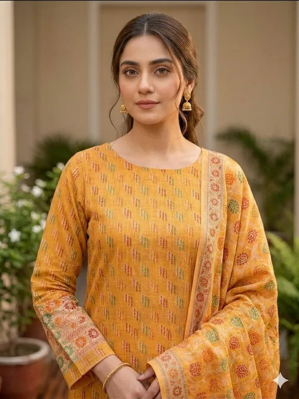 Mustard_Unstitched_Suit_Fabric_|_Cotton_Silk_Dress_Material_with_Thread_Weaving