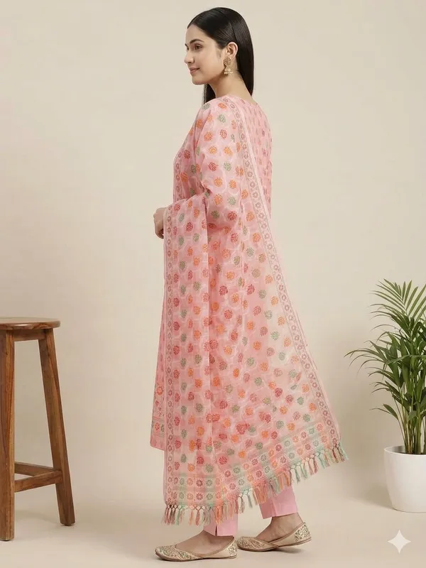 Light_Pink_Unstitched_Suit_Fabric_|_Cotton_Silk_Dress_Material_with_Thread_Weaving