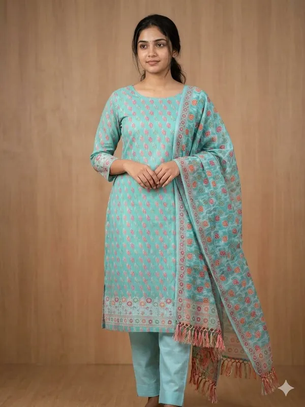 Sea_Green_Unstitched_Suit_Fabric_|_Cotton_Silk_Dress_Material_with_Thread_Weaving
