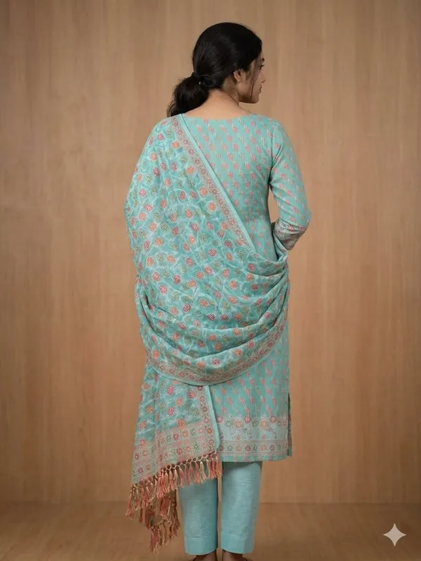 Sea_Green_Unstitched_Suit_Fabric_|_Cotton_Silk_Dress_Material_with_Thread_Weaving