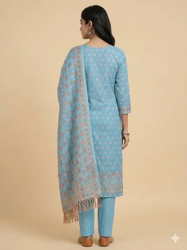 Light_Blue_Unstitched_Suit_Fabric_|_Cotton_Silk_Dress_Material_with_Thread_Weaving