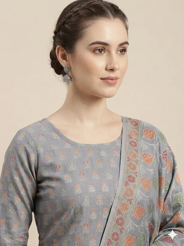 Grey_Unstitched_Suit_Fabric_|_Cotton_Silk_Dress_Material_with_Thread_Weaving