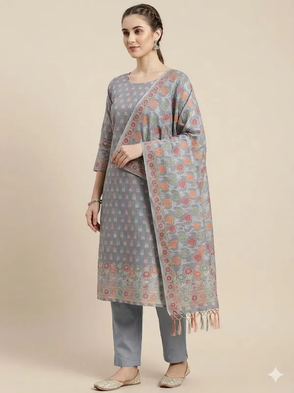 Grey_Unstitched_Suit_Fabric_|_Cotton_Silk_Dress_Material_with_Thread_Weaving