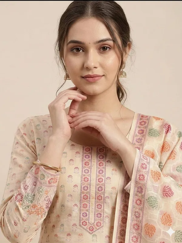 Cream_Unstitched_Suit_Fabric_|_Cotton_Silk_Dress_Material_with_Thread_Weaving