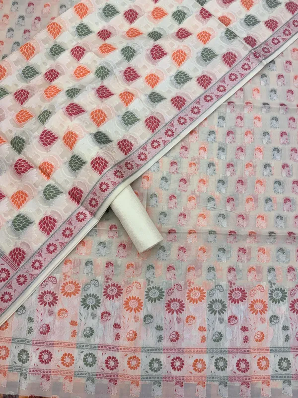 Cream_Unstitched_Suit_Fabric_|_Cotton_Silk_Dress_Material_with_Thread_Weaving