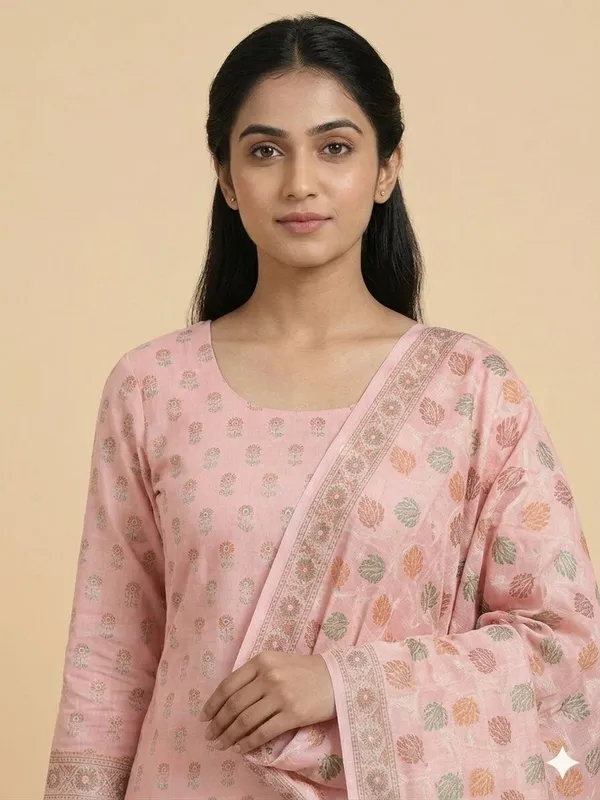 Light_Pink_Unstitched_Suit_Fabric_|_Cotton_Silk_Dress_Material_with_Thread_Weaving