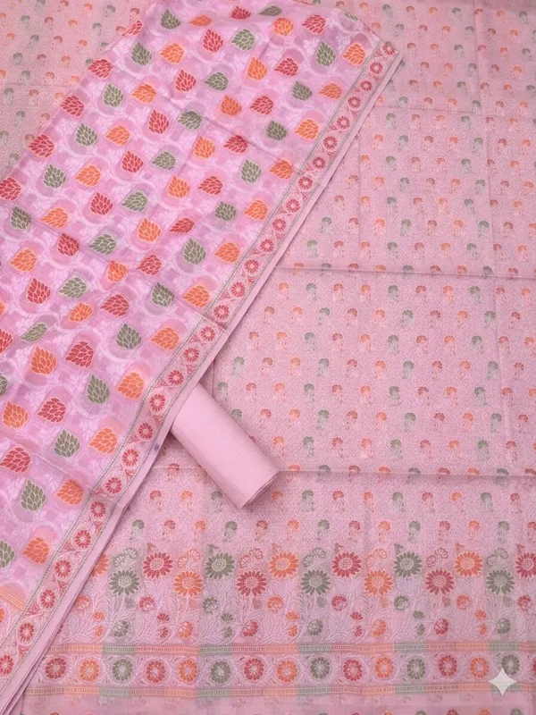Light_Pink_Unstitched_Suit_Fabric_|_Cotton_Silk_Dress_Material_with_Thread_Weaving